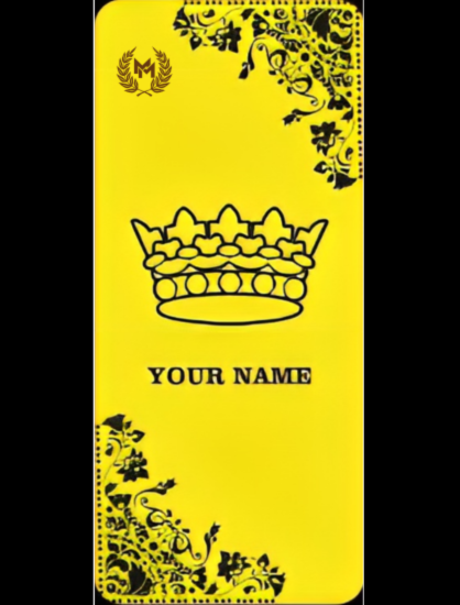 Golden mobile case with customize name