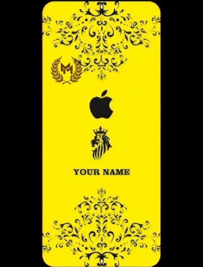 Golden mobile case with customize name