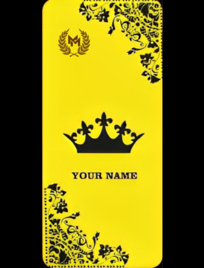 Golden mobile case with customize name