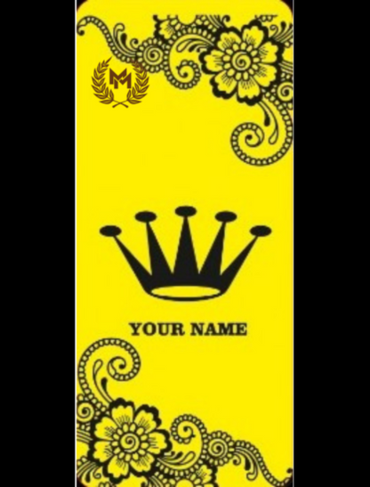 Golden mobile case with customize name