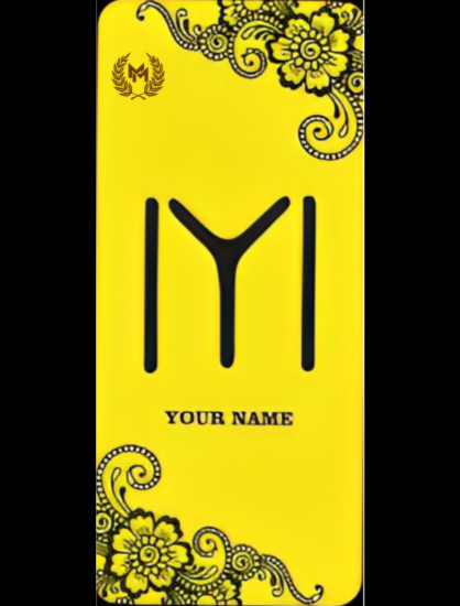 Golden mobile case with customize name