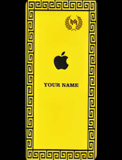 Golden mobile case with customize name