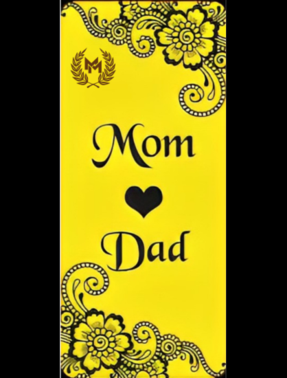 Golden mobile case with customize name