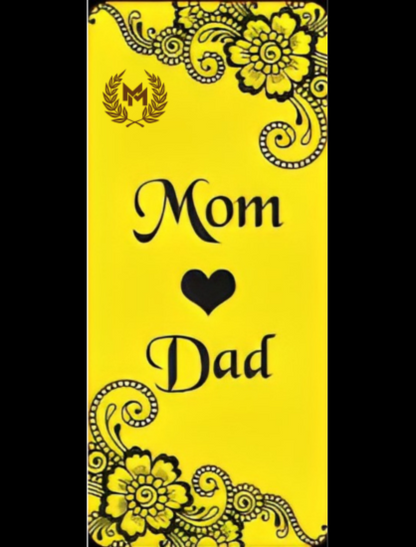 Golden mobile case with customize name