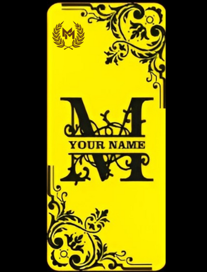 Golden mobile case with customize name