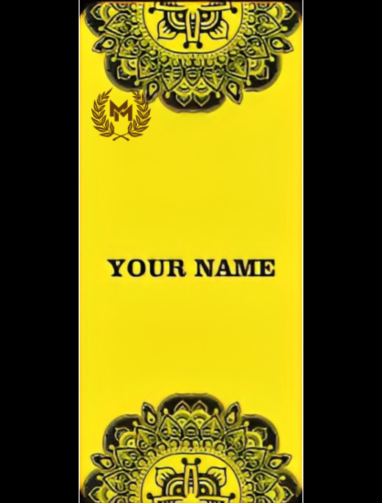 Golden mobile case with customize name