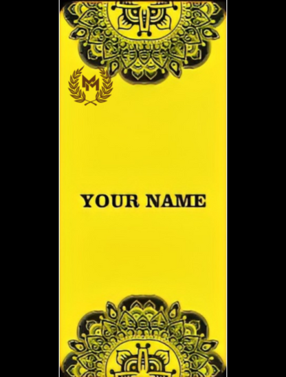 Golden mobile case with customize name