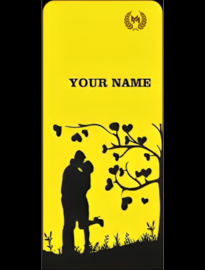 Golden mobile case with customize name