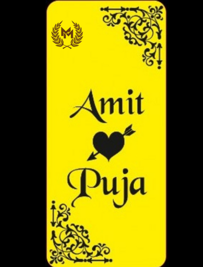 Golden mobile case with customize name