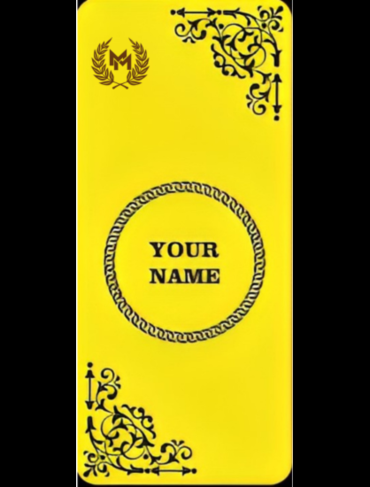 Golden mobile case with customize name