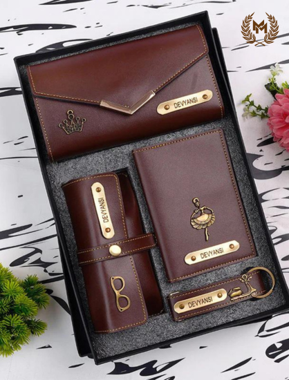 Personalized Complete Leather Combo For Women's