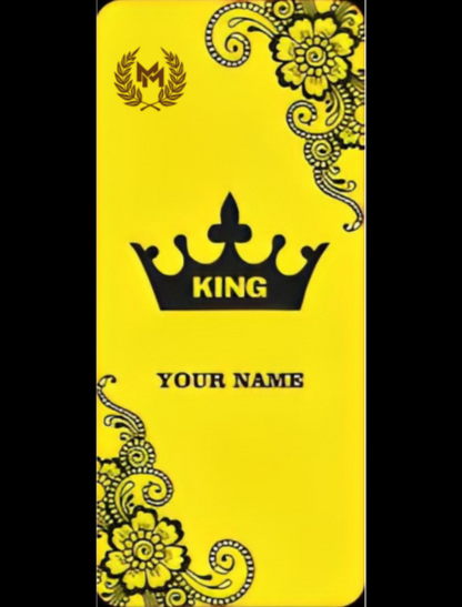 Golden mobile case with customize name