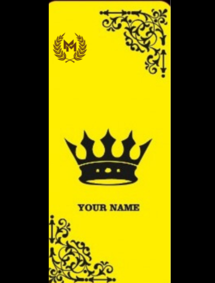 Golden mobile case with customize name