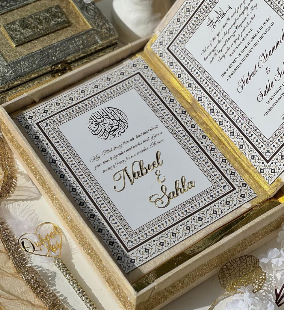 NIKAH BOX SET (BOOKLET +  PEN + NAME BOX