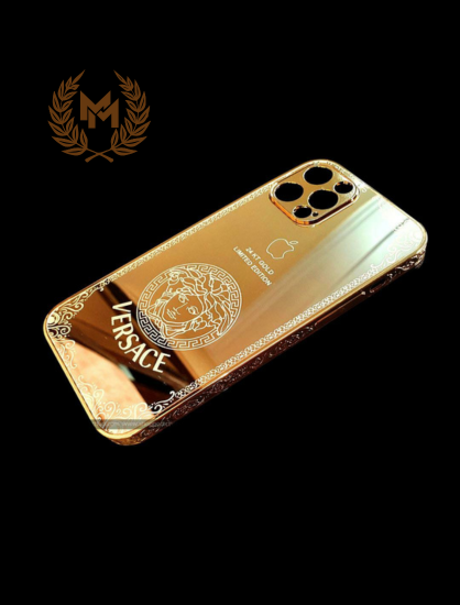 Golden mobile case with customize name