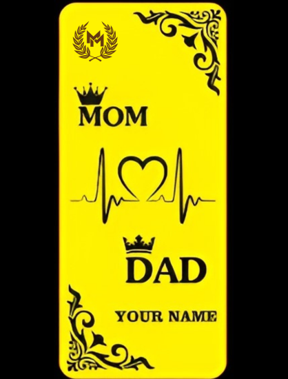 Golden mobile case with customize name