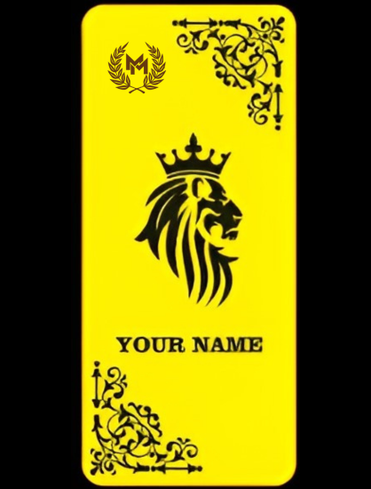 Golden mobile case with customize name