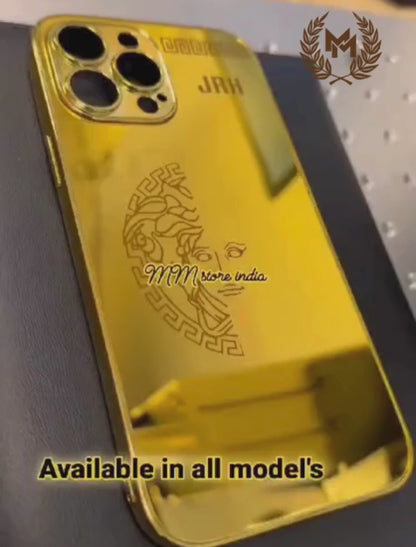 Golden mobile case with customize name