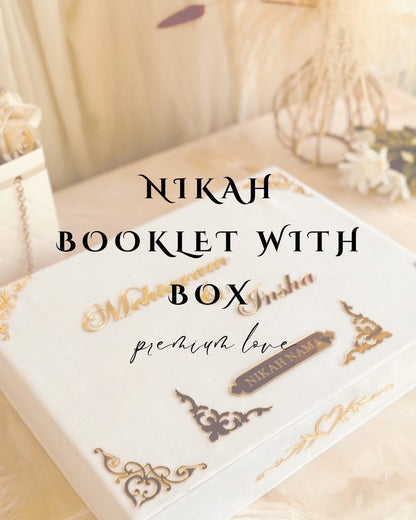 PREMIUM NIKAH BOX SET (BOOKLET +  PEN + NAME BOX