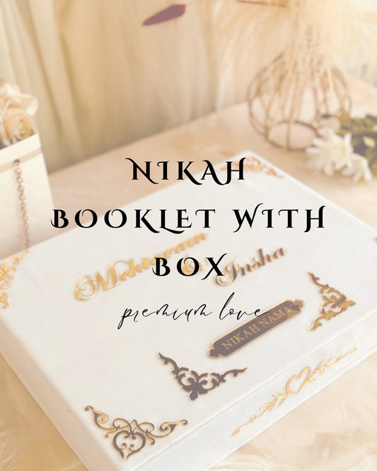 PREMIUM NIKAH BOX SET (BOOKLET +  PEN + NAME BOX