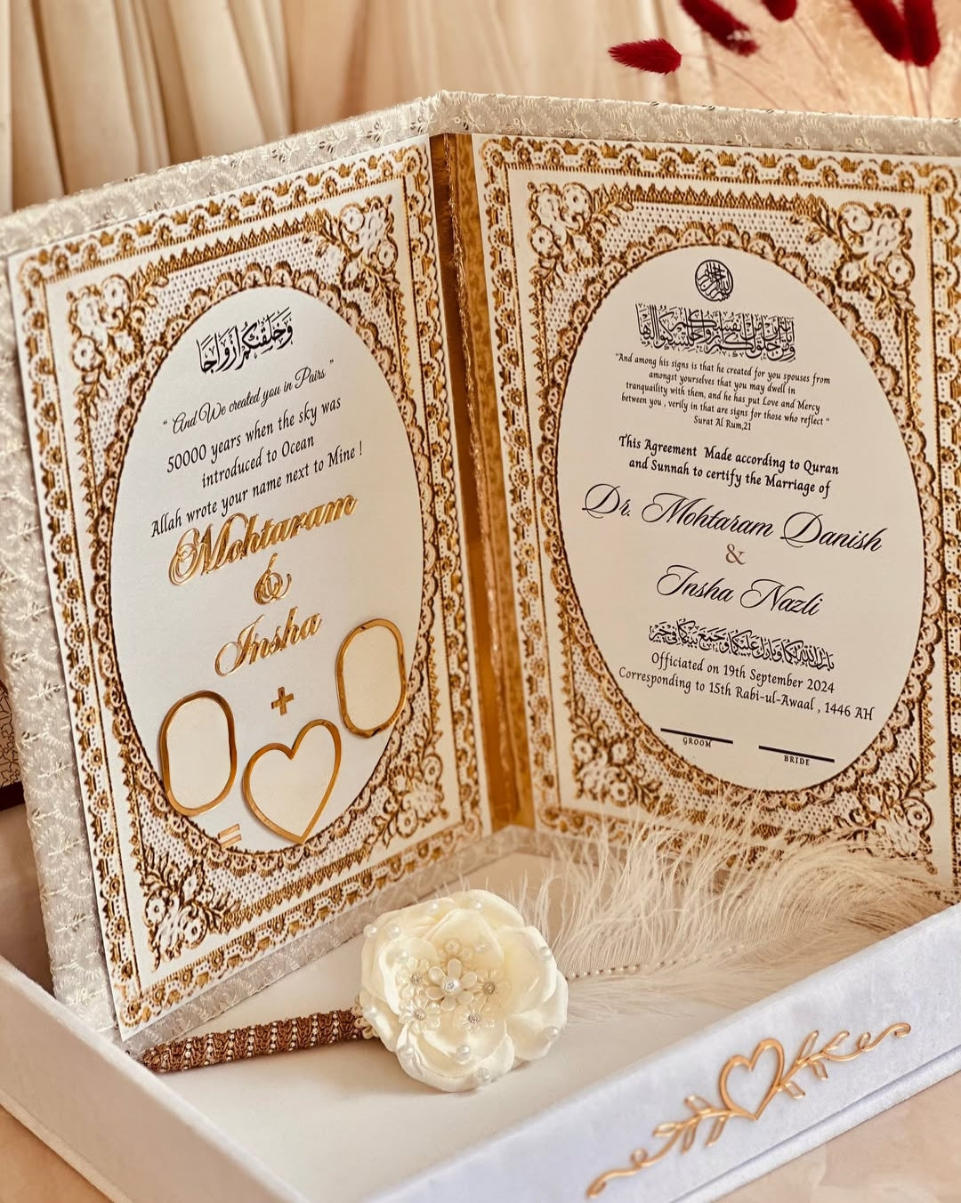 PREMIUM NIKAH BOX SET (BOOKLET +  PEN + NAME BOX