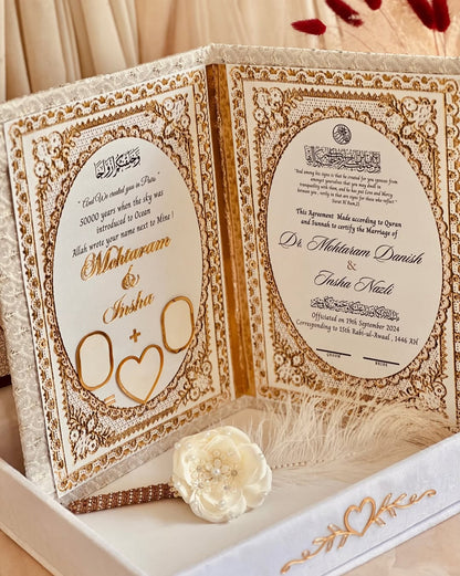 PREMIUM NIKAH BOX SET (BOOKLET +  PEN + NAME BOX