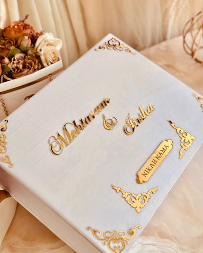 PREMIUM NIKAH BOX SET (BOOKLET +  PEN + NAME BOX